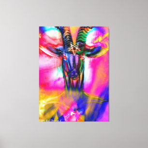 Psychedelic Baphomet Canvastryck