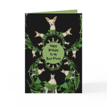 Psychedelic Beige Chihuahua Humous Birthday