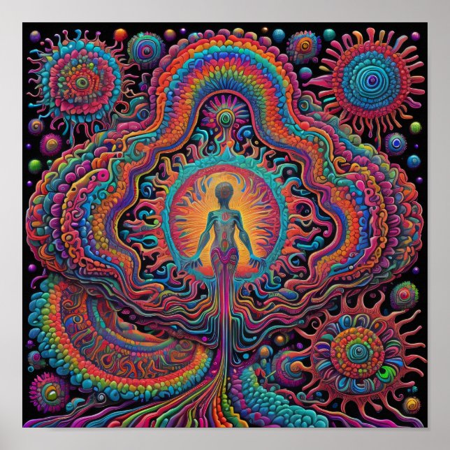 Psychedelic Birth Art Poster (Framsidan)