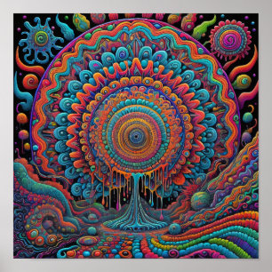 Psychedelic Birth of the Universe Art Poster