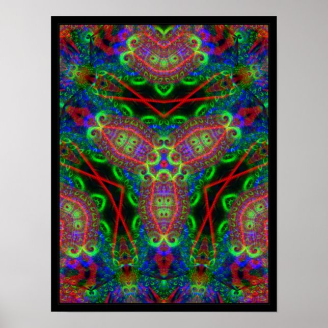 Psychedelic BlackLiTe-inspiration Poster (Framsidan)