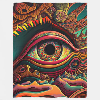 Psychedelic Blanket Fleecefilt