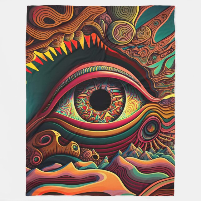 Psychedelic Blanket Fleecefilt (Framsidan)