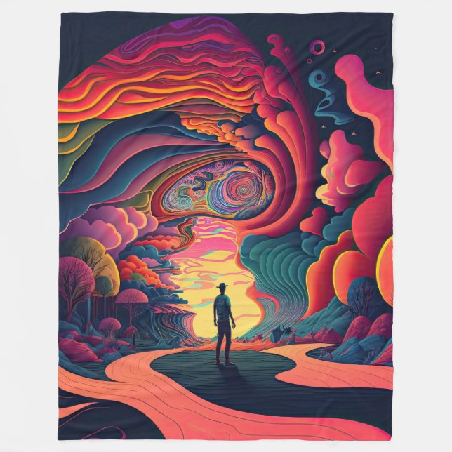 Psychedelic Blanket Fleecefilt (Framsidan)