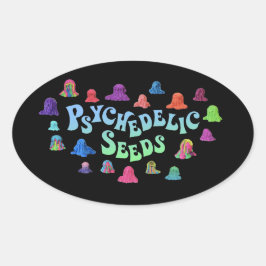 Psychedelic Blobs av Bex Ilsley (Stickerz) Ovalt Klistermärke
