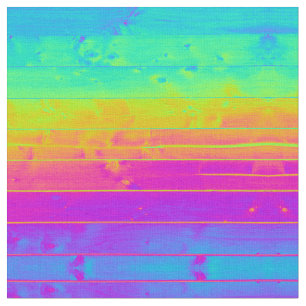 Psychedelic Bois för neonregnbågefauxen trä sti Tyg