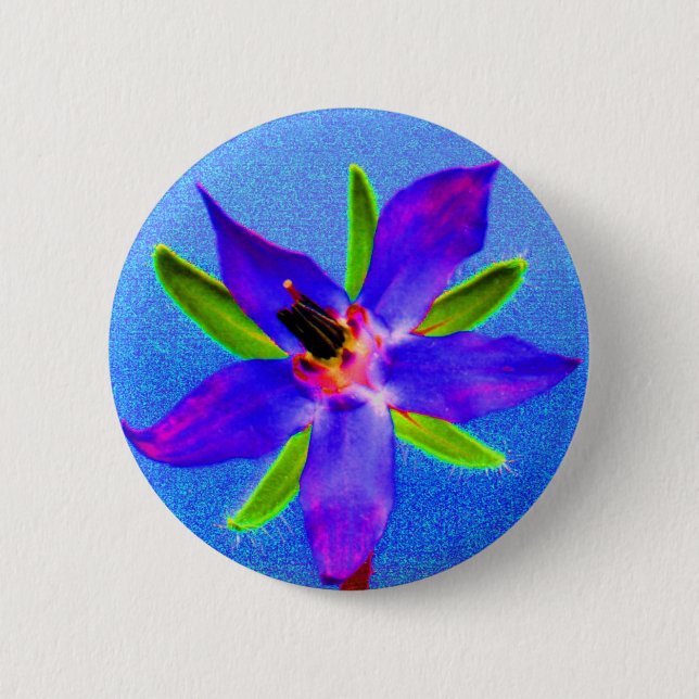 Psychedelic Borage Knapp (Framsida)