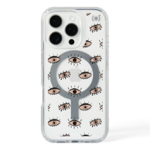 Psychedelic Brown Staring Öga Halloween Speck Fodr