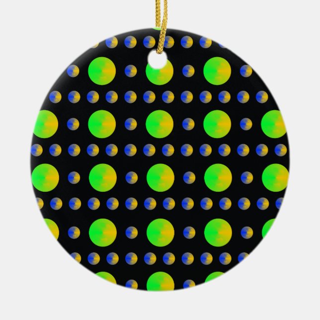 Psychedelic bubblar julgransprydnad keramik (Framsidan)