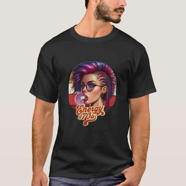 Psychedelic Bubblegum Vibes T Shirt (Framsida)