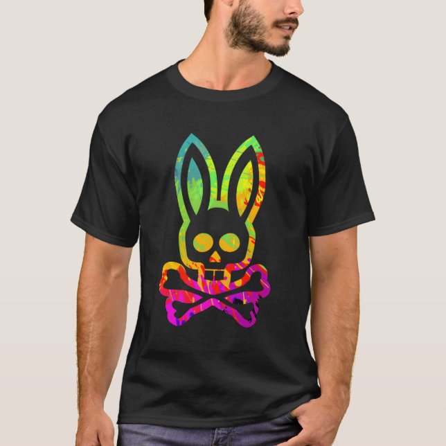 Psychedelic Bunny T Shirt (Framsida)