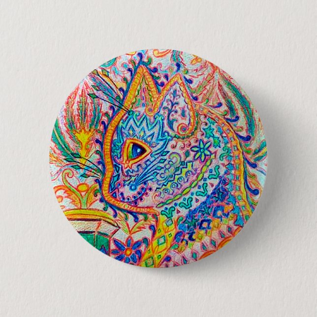 Psychedelic Cat, Louis Wain Knapp (Framsida)