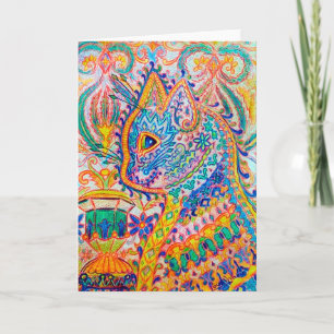 Psychedelic Cat, Louis Wain Kort