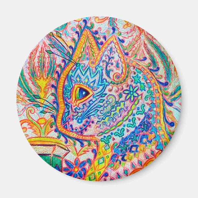 Psychedelic Cat, Louis Wain Magnet (Framsidan)