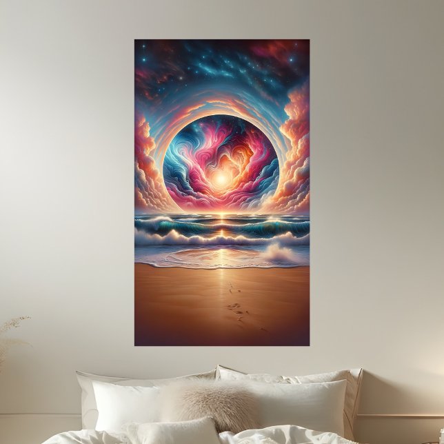 Psychedelic Celestial Sunset Beach Ligcape Poster (Skapare uppladdad)