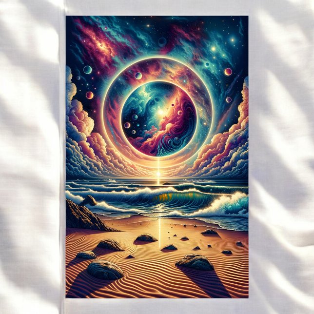 Psychedelic Celestial Sunset Beach Ligcape Poster (Skapare uppladdad)