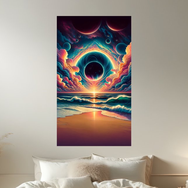 Psychedelic Celestial Sunset Beach Sublication Poster (Skapare uppladdad)
