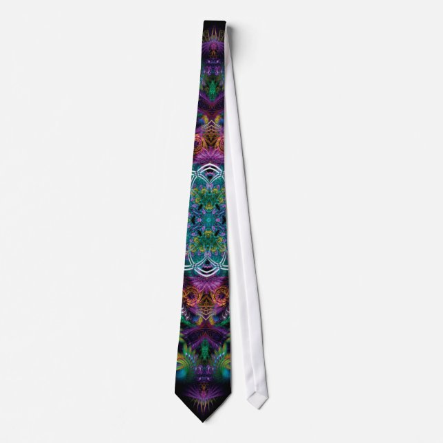 Psychedelic Chakra Fractaler Templia Tie Slips (Framsida)