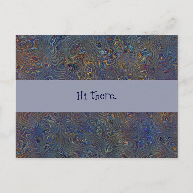 Psychedelic Chaos Abstrakt Vykort (Framsida)