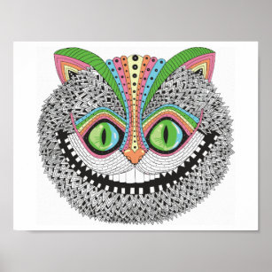 Psychedelic Cheshire Cat Poster