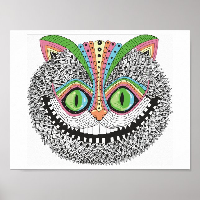 Psychedelic Cheshire Cat Poster (Framsidan)