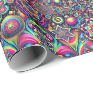 Psychedelic Christmas Wrapping Paper Presentpapper