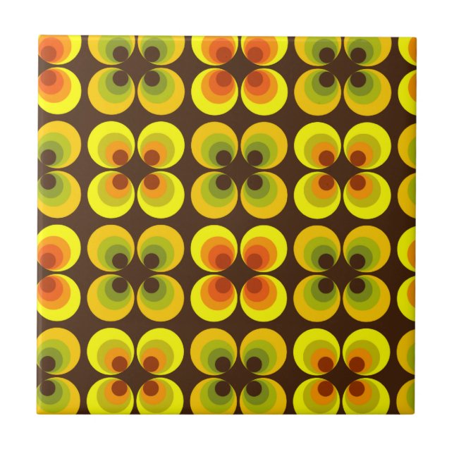 Psychedelic cirklar kakelplatta (Framsidan)