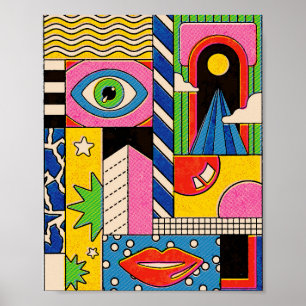 Psychedelic Collage Poster