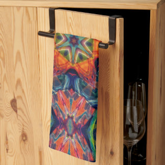 Psychedelic Colorful Kaleidoscope Mönster Kökshandduk