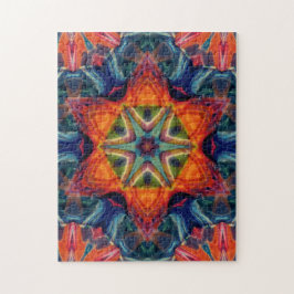 Psychedelic Colorful Kaleidoscope Mönster Pussel