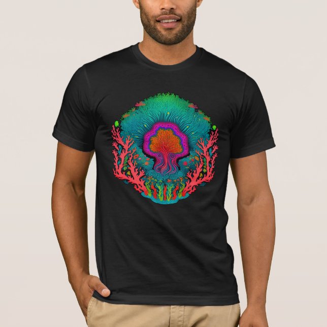 Psychedelic Coral Reef - 1 T Shirt (Framsida)