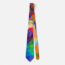 Psychedelic Crazy Rainbow Tie-dye Cosmic Neck Tie Slips