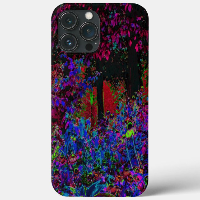 Psychedelic Crimson Red and Black Garden Sunrise (Baksida)