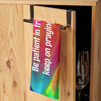 Psychedelic Daisy Romans 12:12 Kitchen Towel Kökshandduk
