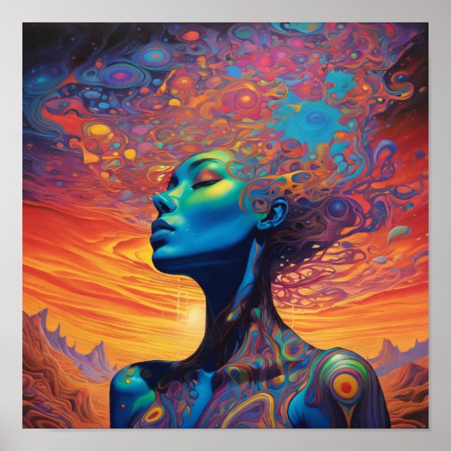 Psychedelic Dam Poster (Framsidan)