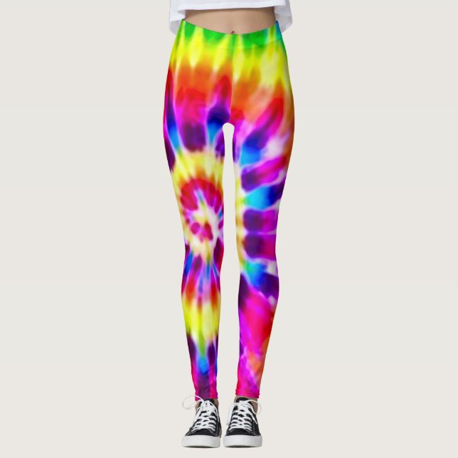 Psychedelic damasker för färg för leggings (Framsida)