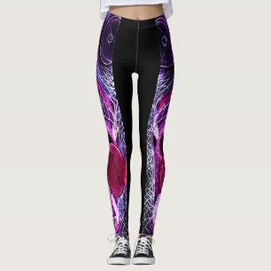 Psychedelic damasker för Raveröversvallande Leggings