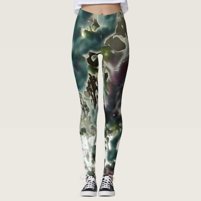 Psychedelic damasker leggings (Framsida)