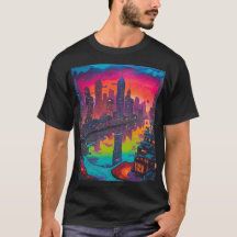 Psychedelic Darker Cityscape