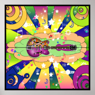 Psychedelic deppighetaffisch poster