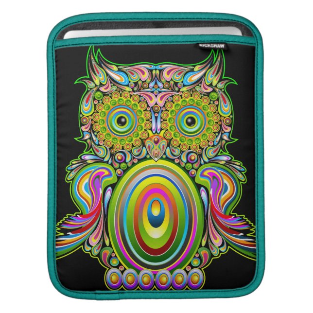 Psychedelic designipad sleeve för uggla (Front Device)