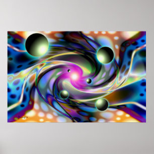 Psychedelic dimensionerar - trycket poster
