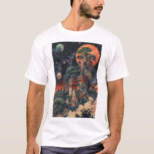 Psychedelic DMT Ukiyo-e Baobab Bonsai Träd T-Shirt