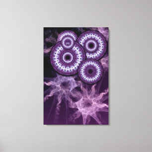 Psychedelic Doorways Lila Fantasy Canvas