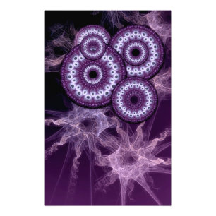 Psychedelic Doorways Lila Fantasy Photo Fototryck