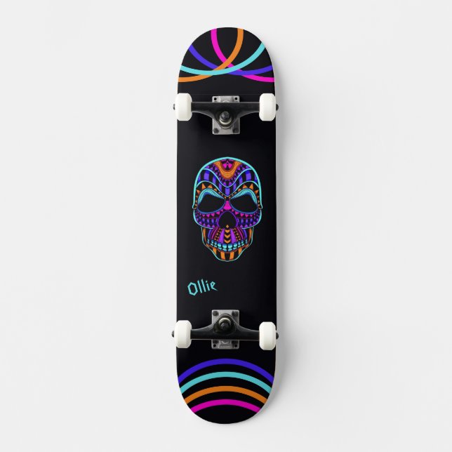 Psychedelic Döskalle skateboard (Framsida)