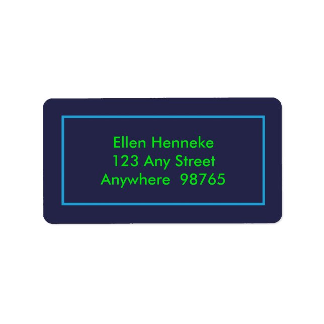 Psychedelic Dragonfly Adressetikett (Framsidan)