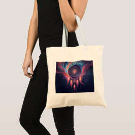 Psychedelic dream catcher tote bag tygkasse