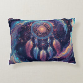 psychedelic dreamcatcher design prydnadskudde