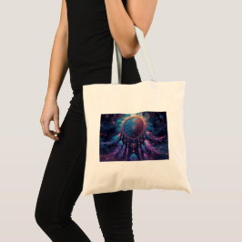 Psychedelic dreamcatcher tote bag tygkasse